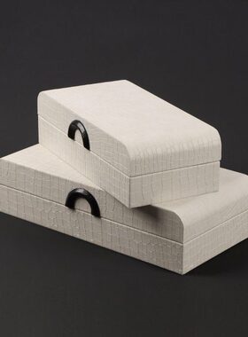 样板间感拱门编织首饰收纳盒线卧室轻奢弧专纹衣帽间高级灰色橙色