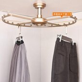 360度衣架置物架衣柜收纳柜旋转衣架内衣五金配件物衣帽间篮转角