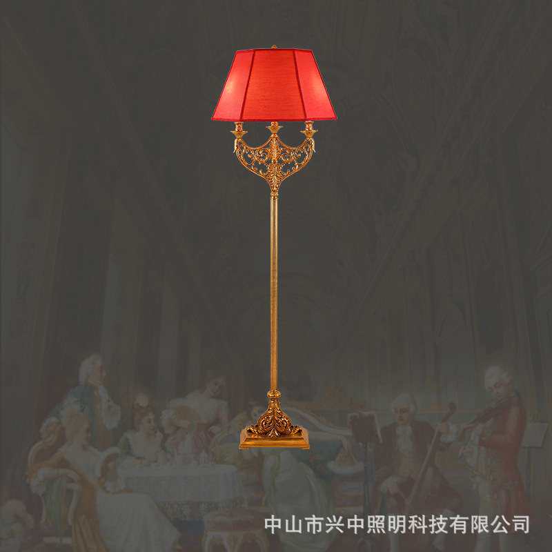 欧式落地台灯客厅书房卧室奢华复古法式落地灯立式宫廷别墅灯