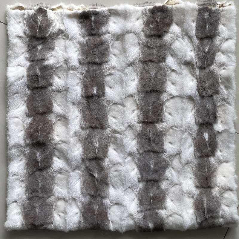 厂家跨境水貂毛毯子家具服装抱枕原料貂皮拼接搭毯自然颜色貂毛皮