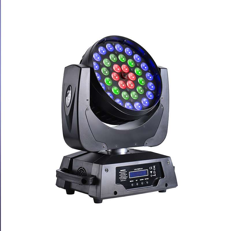 舞台灯光设备声控清吧染色灯36X10W 4 in 1 RGBW LED调焦摇头灯