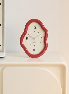 wozoom屋准简约桌面摆件家居奶油风时钟客厅玄关电视柜高档装饰品
