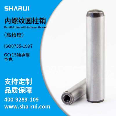 【高精度】ISO8735A轴承钢内螺纹圆柱销/销轴GCr15现货非标定
