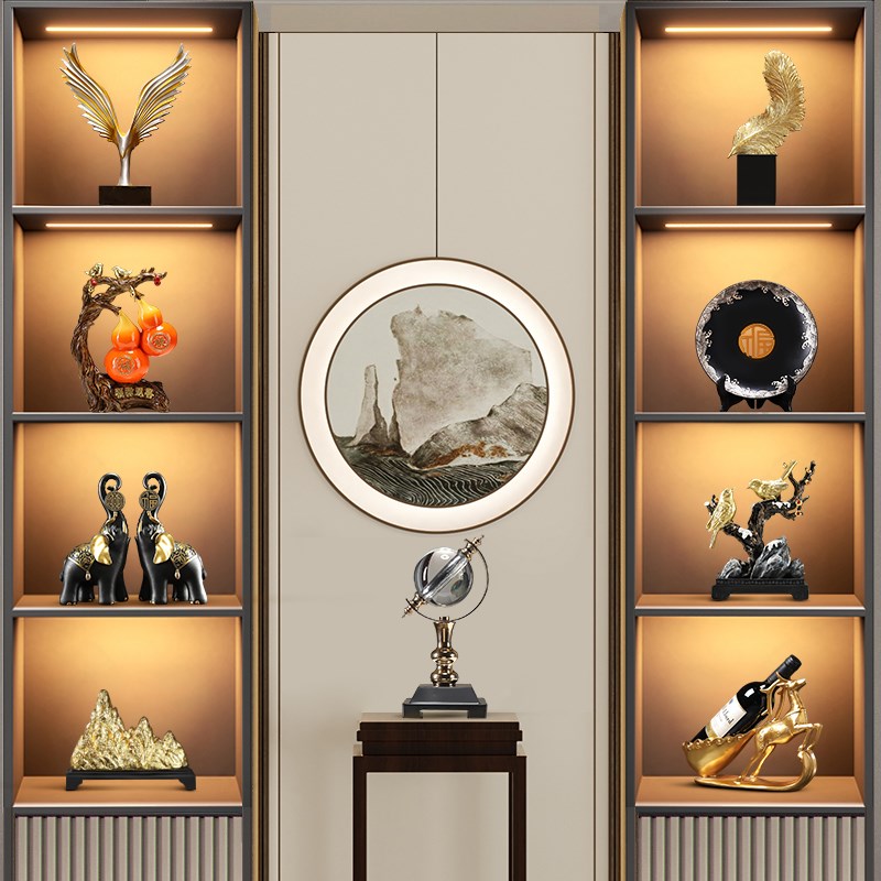 酒柜摆件家居现代简约玄关展示柜C书房上档次送礼组合客厅装饰品