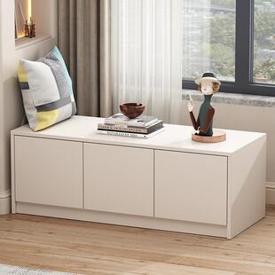 飘窗收纳储物柜矮柜地柜可坐落地窗台柜子炕柜可订榻榻米柜储物柜