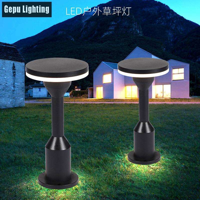 园林灯柱铝材庭院灯 户外圆形景观灯草坪广场LED方形灯景观灯