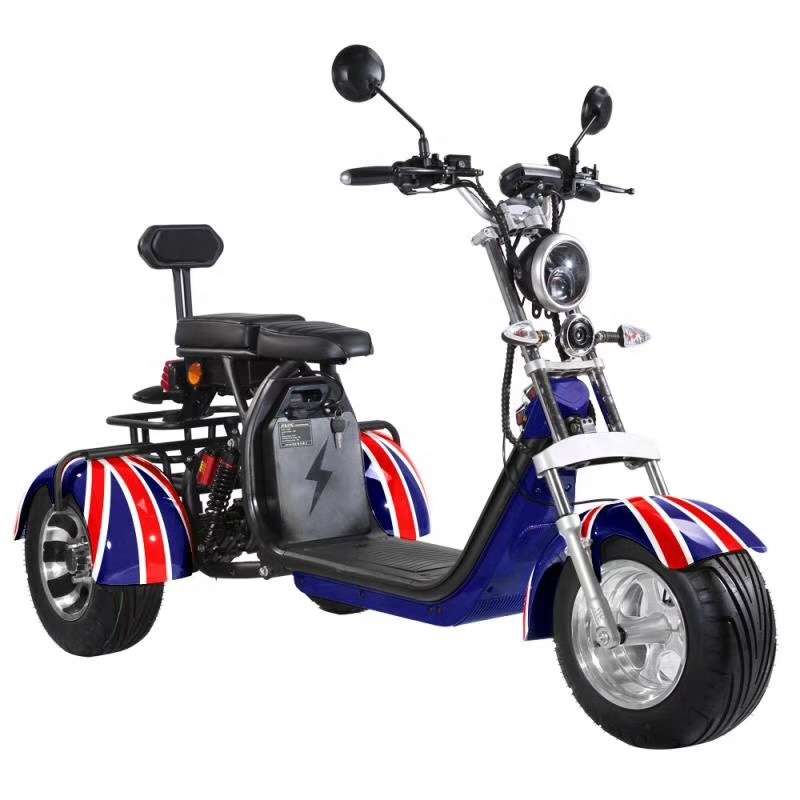 60V 20Ah 2000w tricycle 3 wheel electric scooter citycoco
