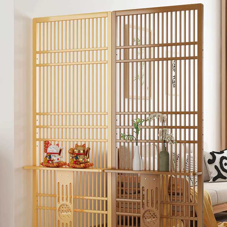 新中式屏风隔断客厅玄关家用日式可移动卧室坐屏隔栅入户简约座屏