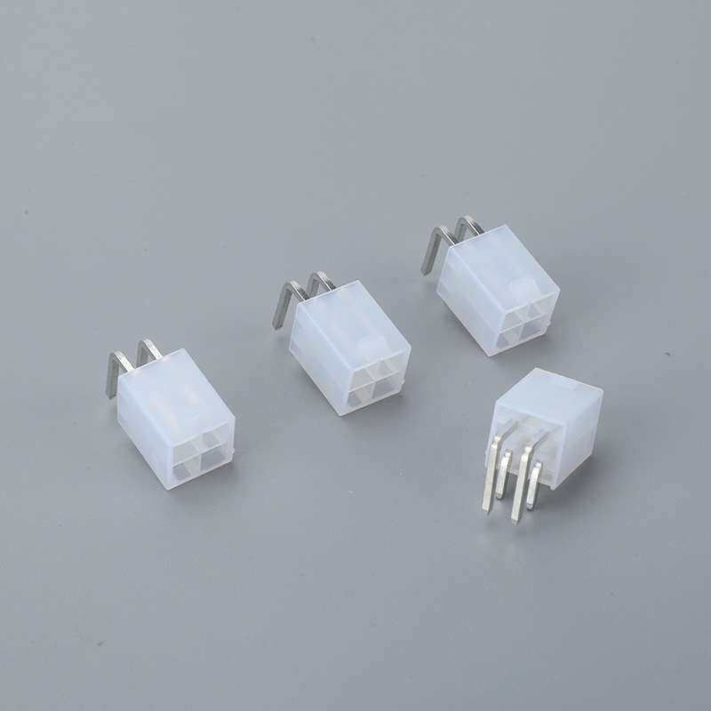 5569-AW双排弯针连接器4.2mm间距-2*2AW90度高座接插件插头