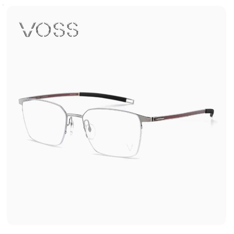 VOSS眼镜色彩解构系列商务超轻男女无螺丝含镜片成品半框镜架V255