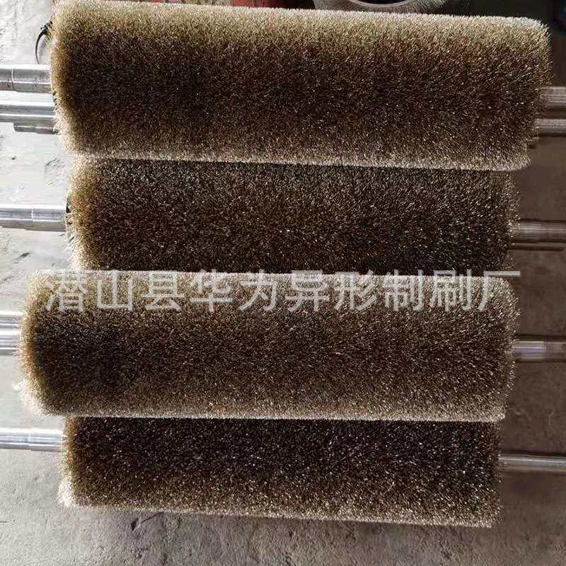 直供工业钢板酸洗抛光钢丝辊 研磨除锈滚筒钢丝毛刷 金属拉丝刷辊