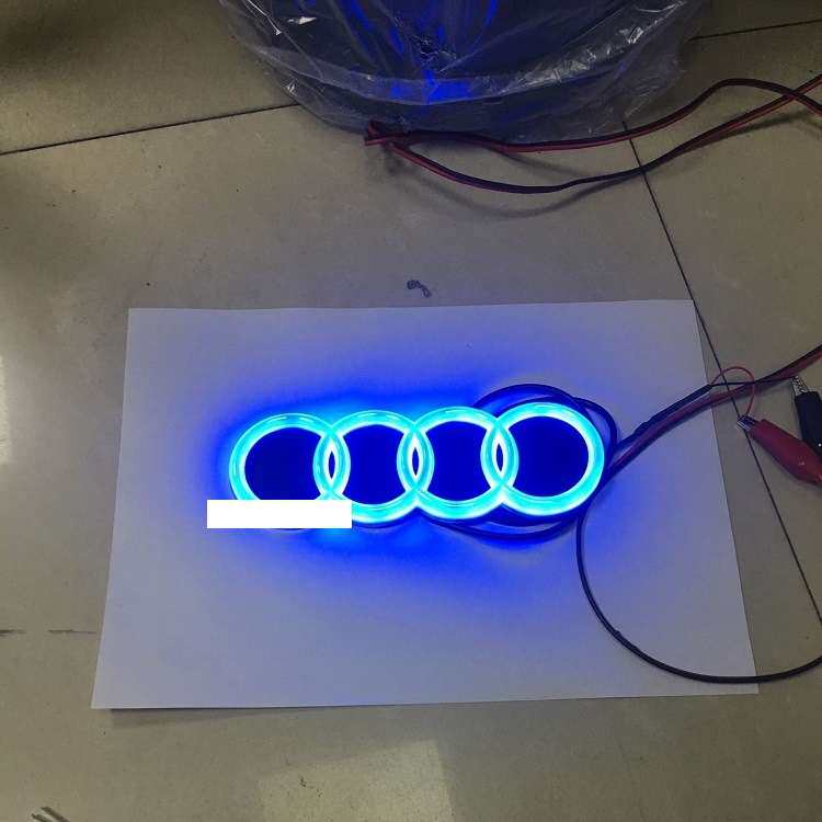 新款发光4D车标灯升级 冷光车标灯 镭射灯 立体车标 炫彩车标灯