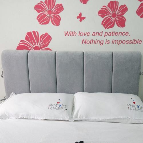 超柔水晶绒床头靠背加厚海绵布艺软包木板床靠垫可拆洗夹棉床头罩