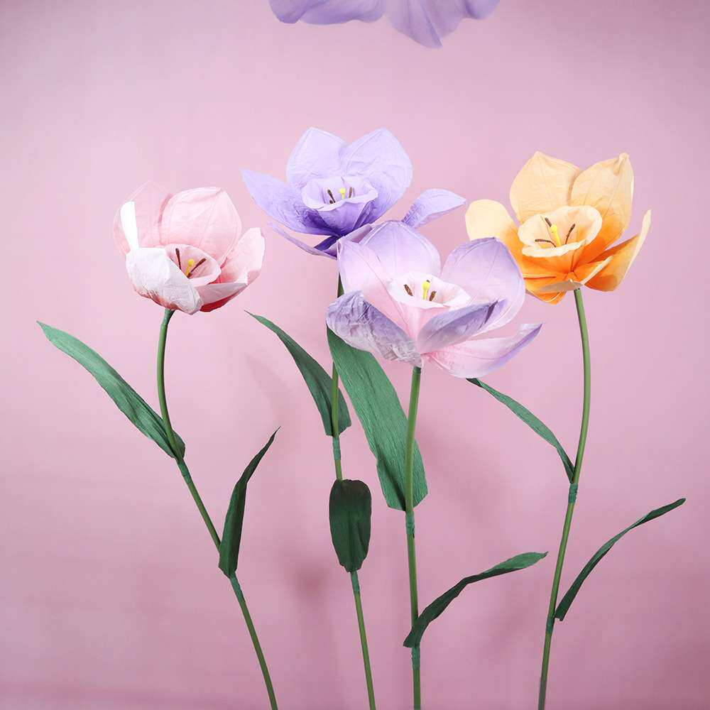 高端皱纹纸水仙花节日装饰商场橱窗婚礼活动拍摄道具大型纸花套装