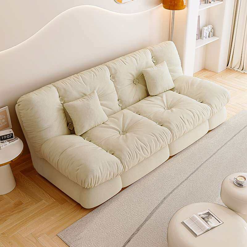 木月沙发床现代简约折叠多功能小沙发卧室客厅多尺寸云朵布艺沙发