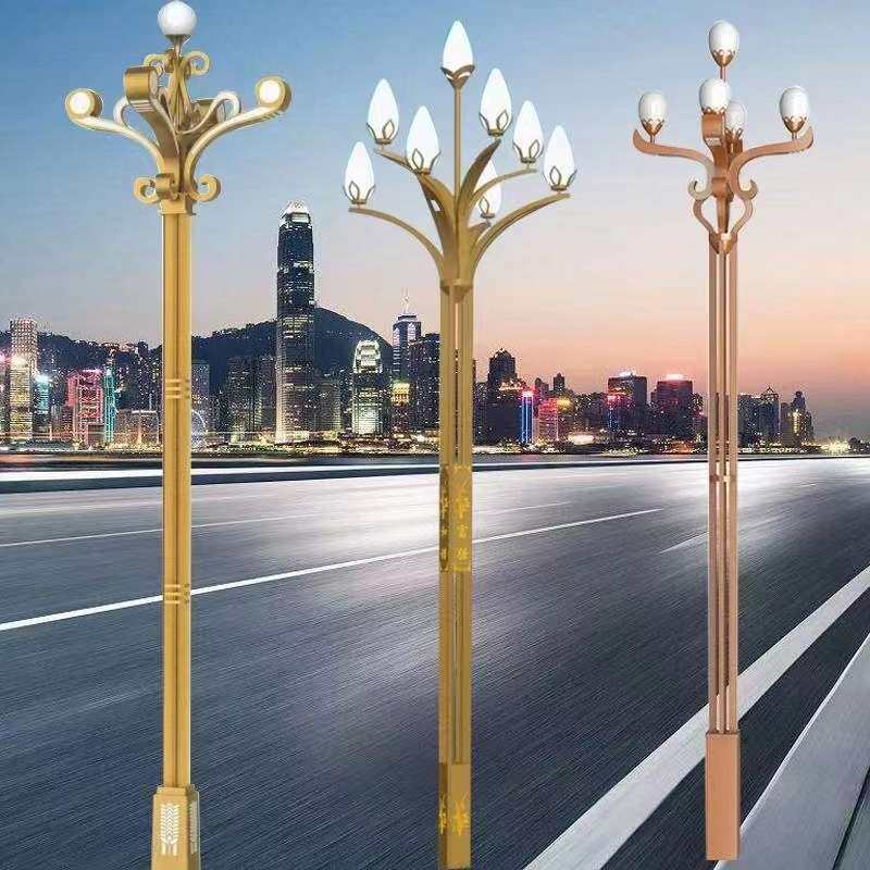 厂家生产LED玉兰灯户外广场8米/10米中华灯市政异形路灯 景观灯