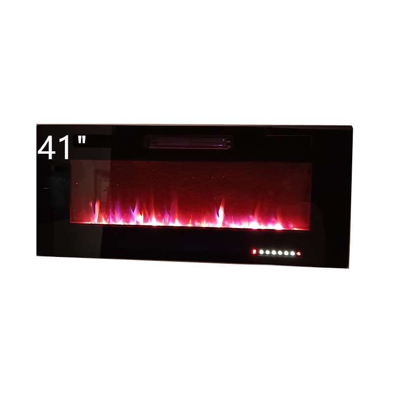 【热销欧美】新品41寸超薄9.8cm厚12种火焰电壁炉取暖器fireplace