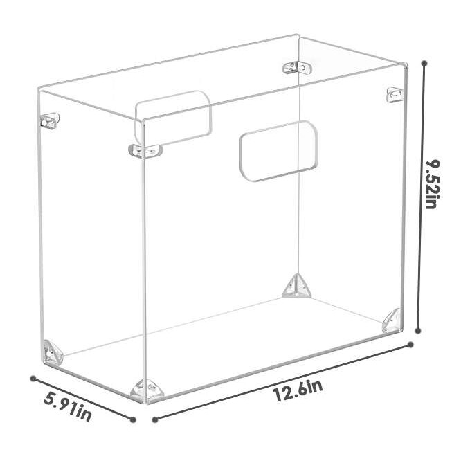 透明亚克力文件盒带手柄桌面文件盒展示架