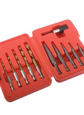 跨境现货高速钢钻头组合11pcs套装螺丝取出器 现货断丝取出器