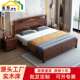 乌金木新中式 实木床主卧婚床1.5m1.8米现代轻奢气压储物双人大床