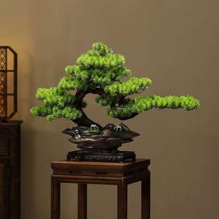 仿真假绿植盆景植物家居客厅玄关办公室桌面装饰迎客松摆件造景