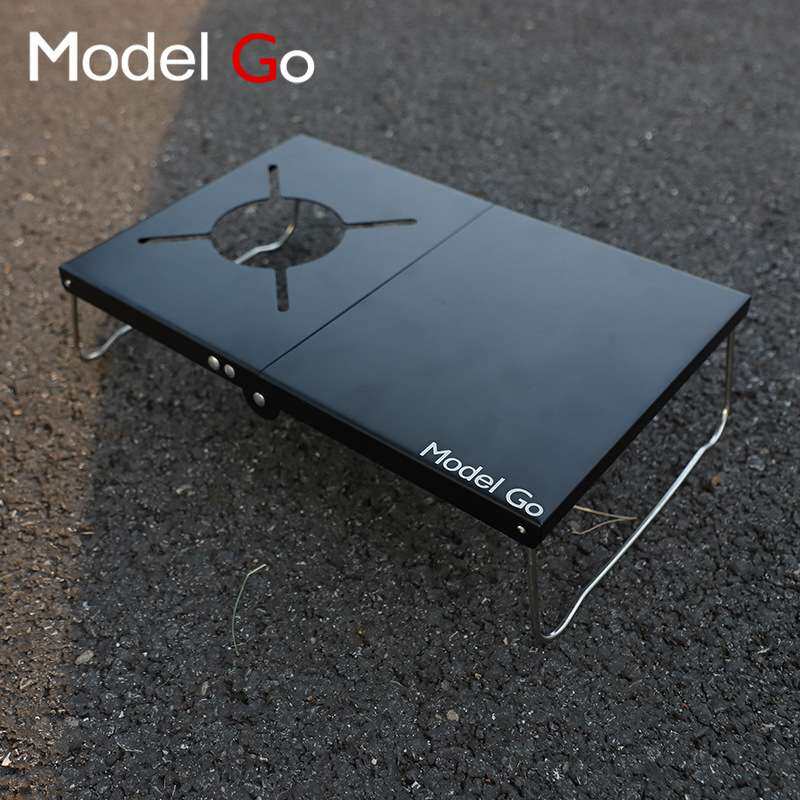 牧蝶谷迷你蜘蛛炉桌野外露营登山大火力户外铝合金折叠桌便携