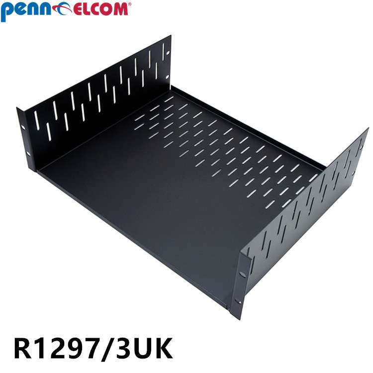Penn Elcom3U黑色喷涂金属散热托盘隔板垫板网络服务器机柜