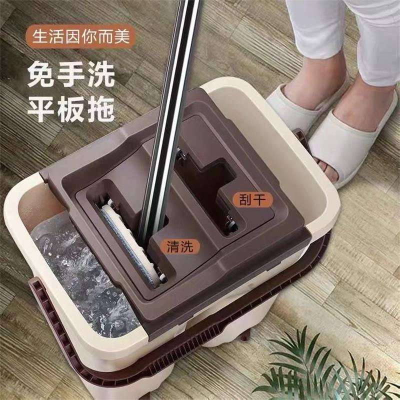 拖把家用一拖净懒人免手洗不锈钢平板新款干湿两用自动挤水