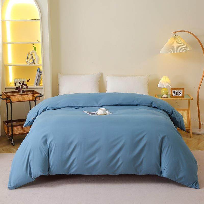 #13376纯色喷气棉磨毛家用单品被套1.5米2米单件素色棉磨毛单被套