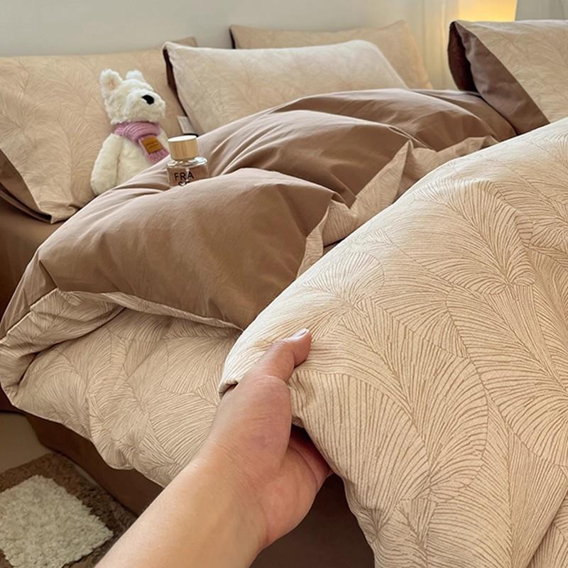 加厚磨毛纯棉全棉被套单件150x200x230被罩简约被单人宿舍三件套