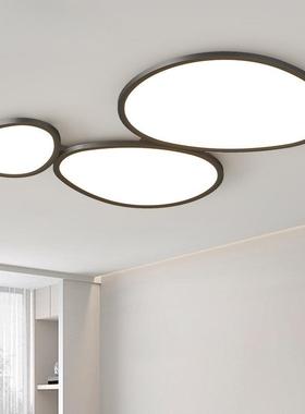 灯具现代简约灯卧室led主客厅房间灯吸顶灯新款鹅卵石中山无