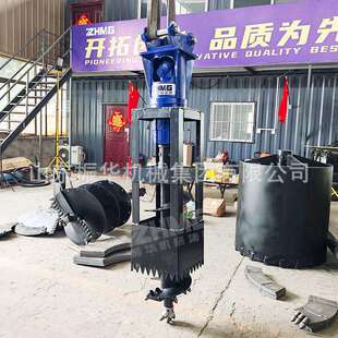 可以打方孔的螺旋钻机市政路灯桩基础挖改螺旋钻机一体成型挖改钻