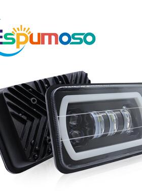 5寸55W方灯LED工作灯远近光白色日行灯箭头黄色转向灯4*6英寸方灯