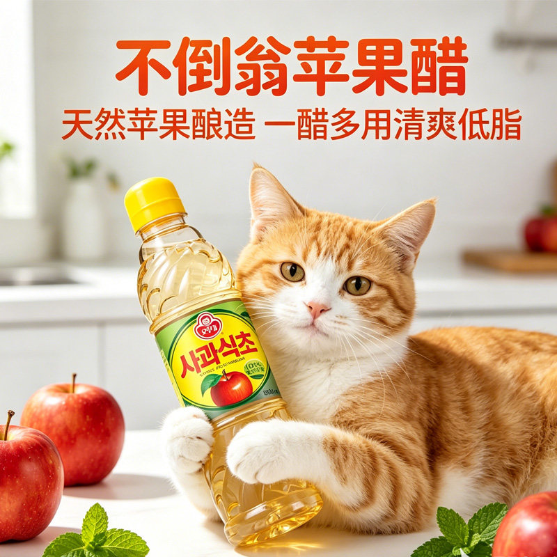 不倒翁苹果醋酸甜低脂调味料图片