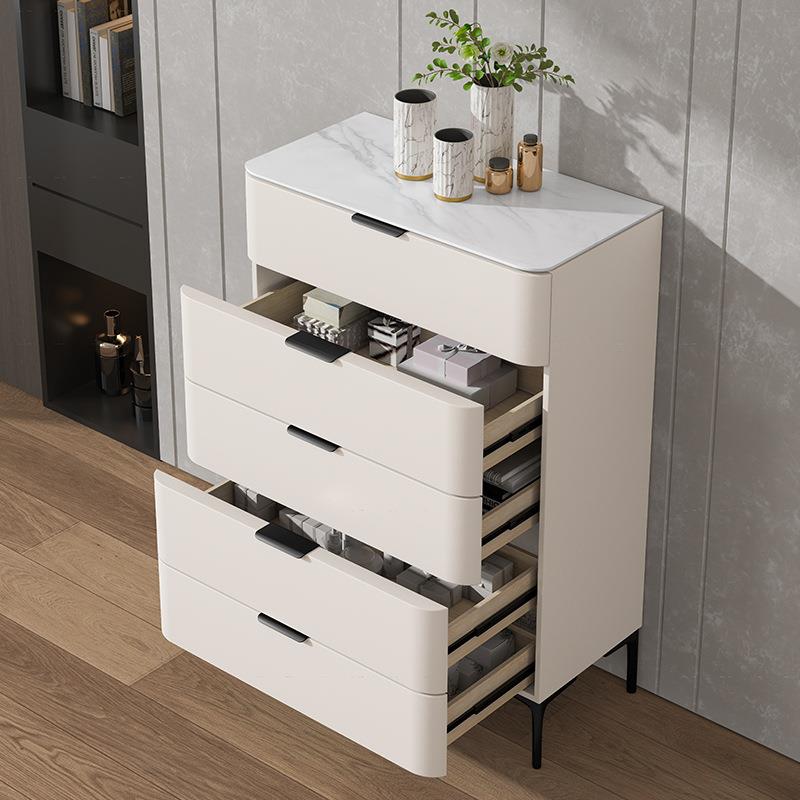 现代简约实木岩板斗柜五斗柜意式家用客厅储物柜抽屉柜卧室收新款