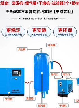 空气压缩机7.5kw/15/22KW/37永磁变频螺杆空压机设备节能
