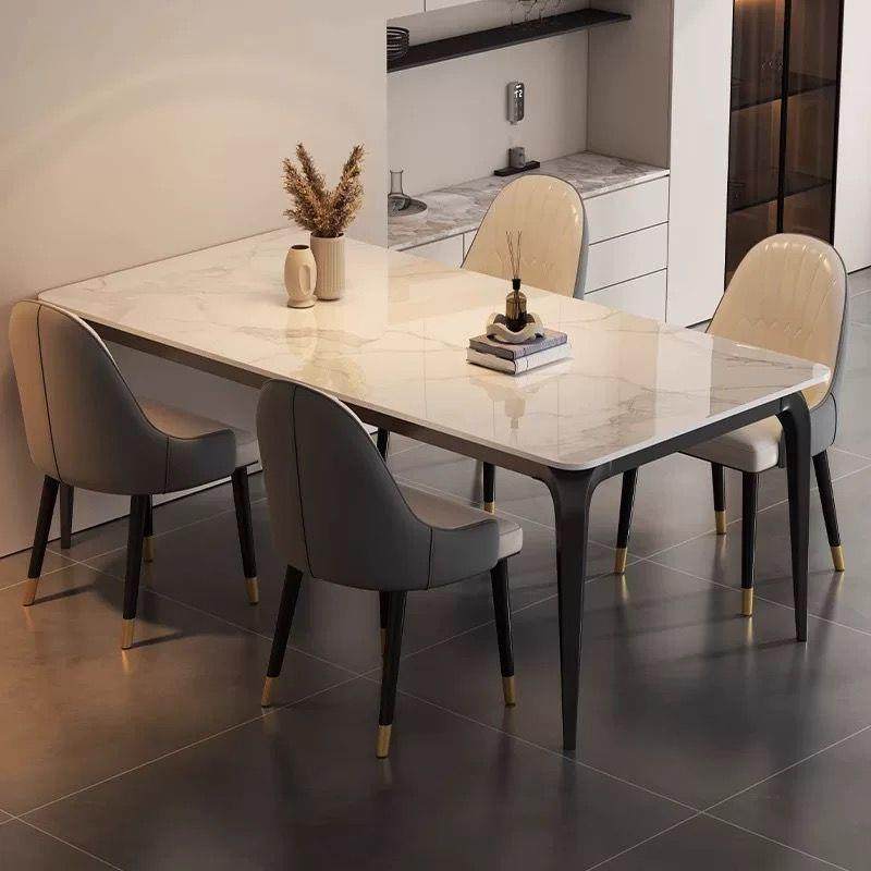新简约现代意式极简岩板餐桌椅组合饭桌家用小户型长方形轻奢桌子,商业/办公家具,餐桌椅系列,淘宝优惠券,粉丝福利购,淘宝优惠卷