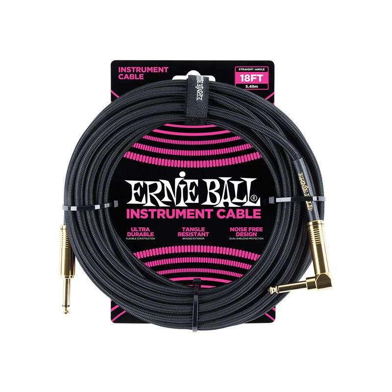 Ernie Ball电吉他连接线EB民谣电箱贝斯编织降噪线乐器音频连接线