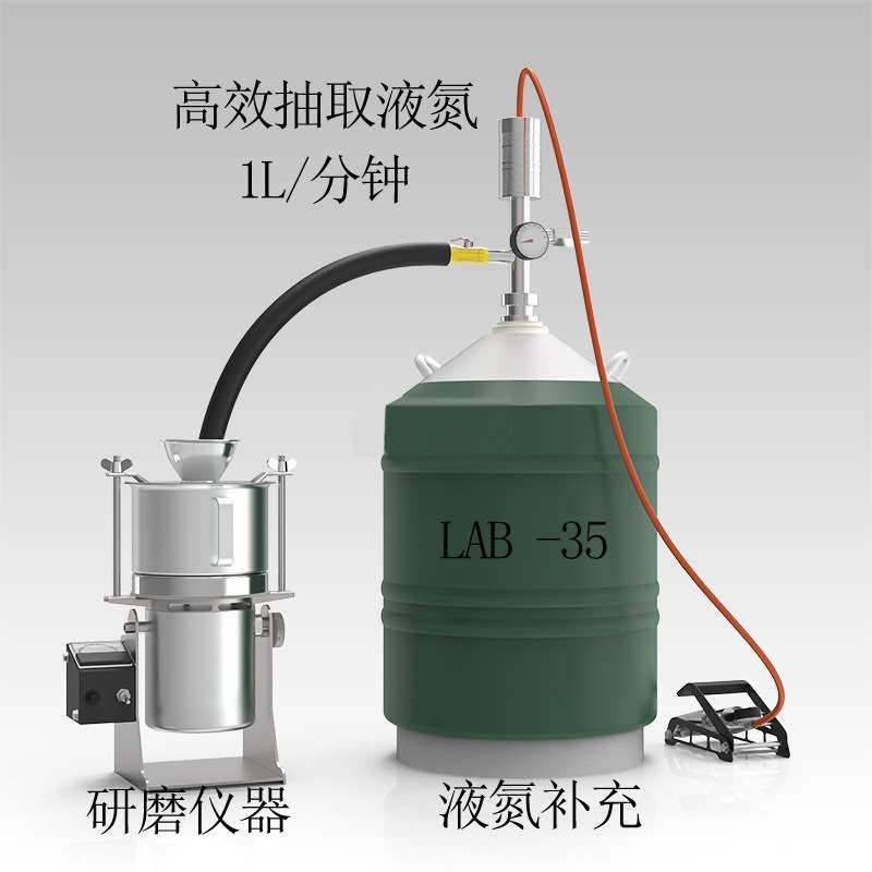 实验室补氮研磨设备冷却液氮容器LAB-35 yds 液氮泵小型