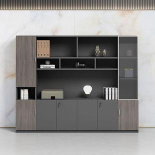 文件柜办公室书柜收纳柜办公柜资料柜带锁储物柜展示柜靠墙柜子木