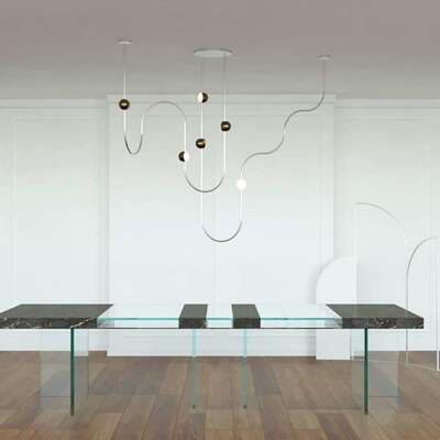 Rich Brilliant Willing设计师Vitis玻璃吊灯餐厅个性线条葡萄灯