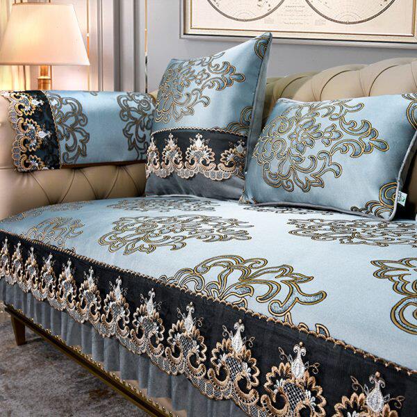 欧式沙发垫奢华防滑四季通用高档北欧沙发套罩布艺定做皮沙发坐垫