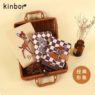 KINBOR手帐本A6布面刺绣文艺青年笔记本记事本少女心手账本日程本