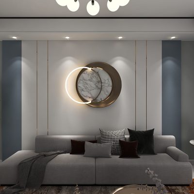 主卧背景墙面装饰床头发光品玄关客厅沙发高档墙上挂件室壁挂轻奢