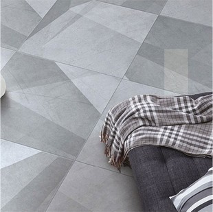 北欧灰色几何仿古砖600X600A地砖拼花瓷砖客厅餐厅酒吧防滑地板砖