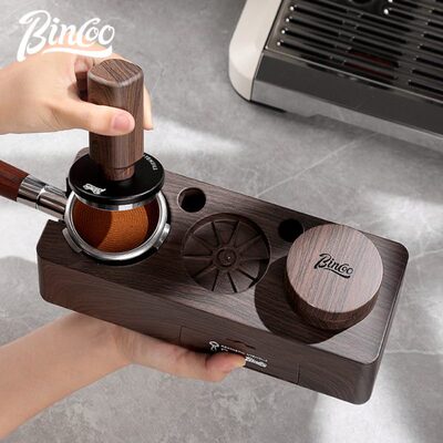 Bincoo咖啡压粉底座58mm布粉器压粉器三件套咖啡器具填压收纳底座