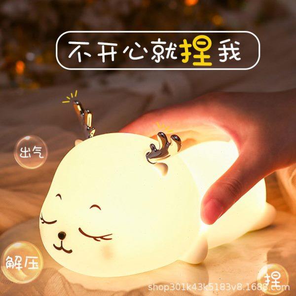 萌鹿硅胶拍拍小夜灯儿童圣诞元旦情人侣节礼物送女生朋友闺蜜礼品,节庆用品/礼品,创意/设计灯,淘宝优惠券,粉丝福利购,淘宝优惠卷