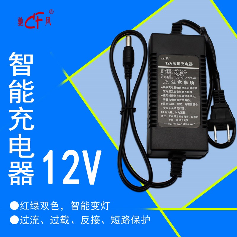 DC12V-13.8V1000MA智能充通用切碎机DL-JR371P充电器DC13V1A充电