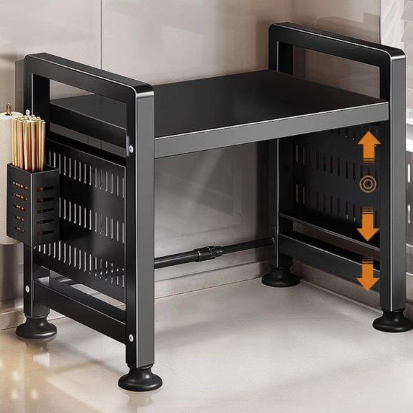 可伸缩厨房置物架微波炉烤箱架子家用双层台面桌面电饭锅收纳支架,厨房/烹饪用具,微波炉置物架,淘宝优惠券,粉丝福利购,淘宝优惠卷