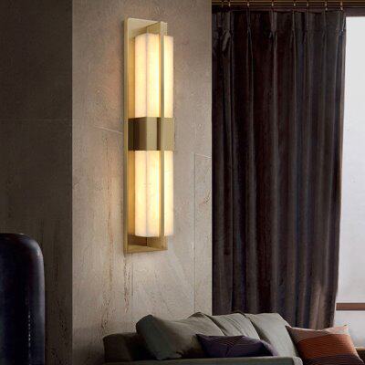 客厅背景墙石全铜过道会所新中式酒店别墅云户外室内装饰壁灯卧室